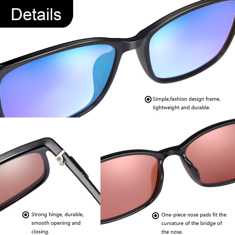 [Australia - AusPower] - DYDZSH Colorblind Glasses for Men Color Blind Glasses Both Outdoor and Indoor Use All Color Blindness for Red, Green, Blue,Yellow 
