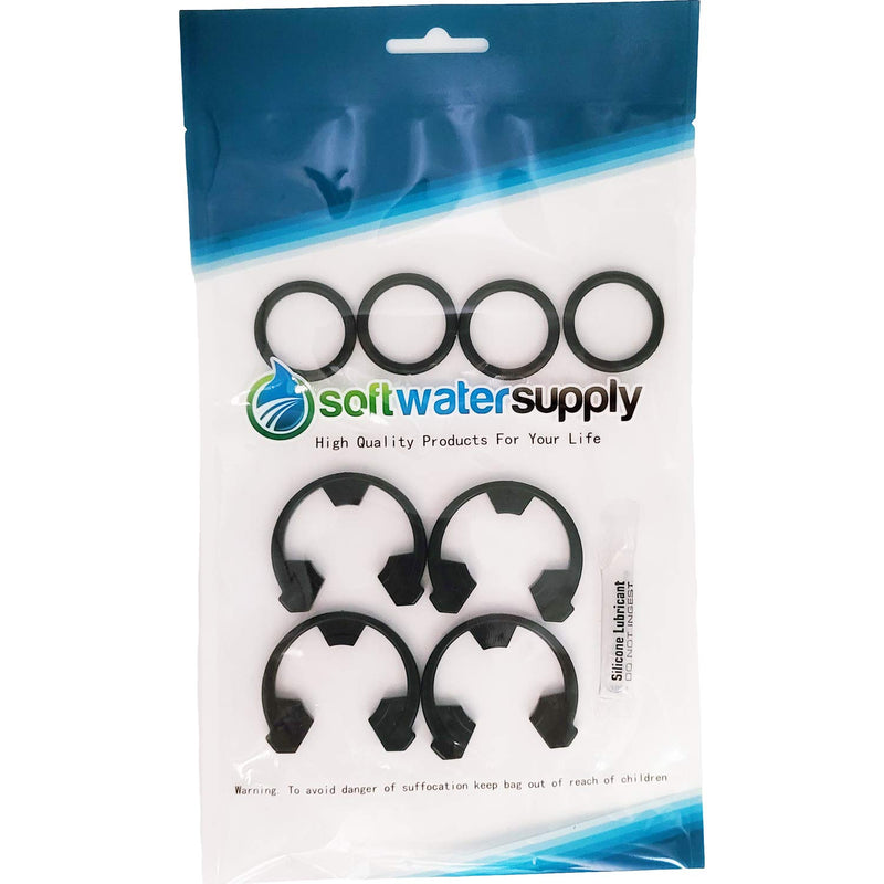 [Australia - AusPower] - Water Softener Clip and O-Ring Kit - Authentic OEM Parts - 7337571 and 7337563 Kit Bundle - Includes 4 each of clip 7116713 and O-ring 7170288 plus 1 gram silicone o-ring lubricant 
