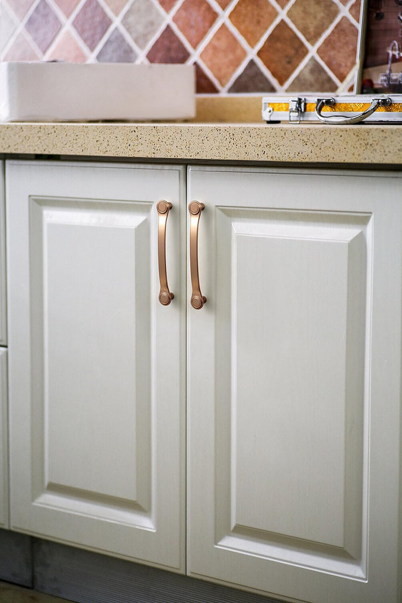 [Australia - AusPower] - Goo-Ki 5''(128mm) Hole Centers Champagne Bronze Cabinet Pulls,Casual Luxury Solid Zinc Cabinet Handles for Drawer,Cupboard, Wardrobe,6 Pack 5'' Hole Centers 