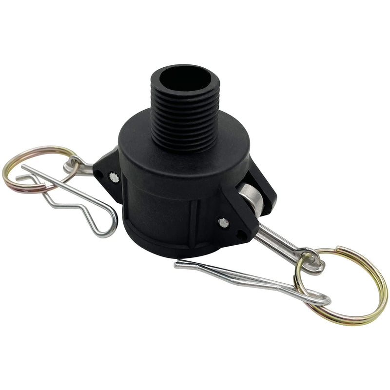 [Australia - AusPower] - BITOTU 2PCS Camlock Fittings Poly Standard Couplings Cam lock Fittings Polypropylene Cam Groove Fitting (1 inch, Type B) 1 Inch 