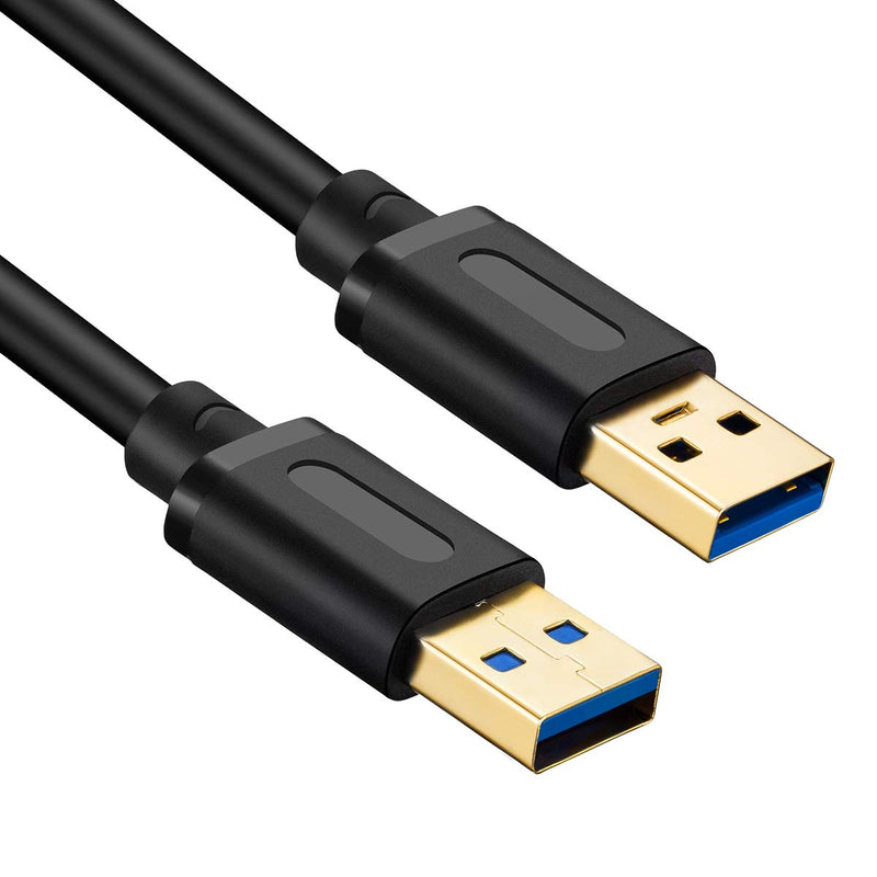 [Australia - AusPower] - USB 3.0 A to A Male Cable 15Ft,USB to USB Cable USB Male to Male Cable USB Cord with Gold-Plated Connector for Hard Drive Enclosures, DVD Player, Laptop Cooler (15Ft/5M) 15 Ft 
