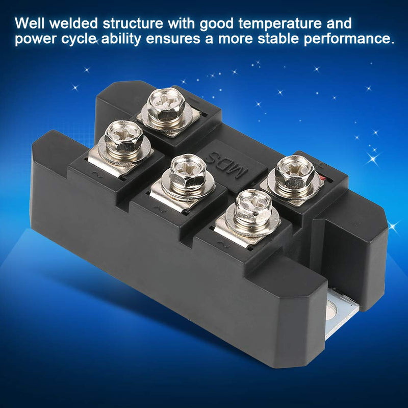 [Australia - AusPower] - High Power 100A 1600V Three Phase Diode Bridge Rectifier MDS100A Black Three Phase Diode Bridge Rectifier MDS-100A-1600V 