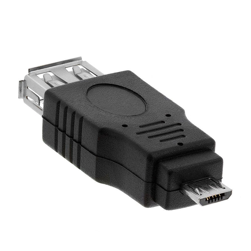 [Australia - AusPower] - Cmple - Micro USB 2.0 Male (Type B) to USB Female (Type A) Connector, USB Female to Micro USB Male Converter Adapter for Samsung S7 S6 Edge S4 S3, LG G4, Android Windows Tablets - Black… Single USB 2.0 A Female to Micro B 5-Pin Male 