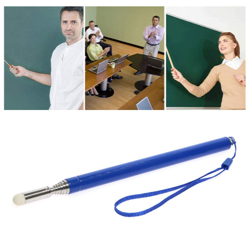 [Australia - AusPower] - Pointer - Teachers Pointer - Teaching Pointer - Hand Pointer Extended Length, Presenter Whiteboard Pointer for Teachers, Coach, Presenter 2pcs- Extends to 39 Inches (Blue) Blue 