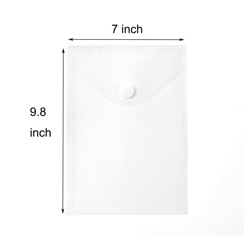 [Australia - AusPower] - YESSART 7x9 Clear Plastic Envelopes Hook Loop Closure Receipt Stickers Storage Holder 10 Pack (clear-10 pack) clear-10 pack 