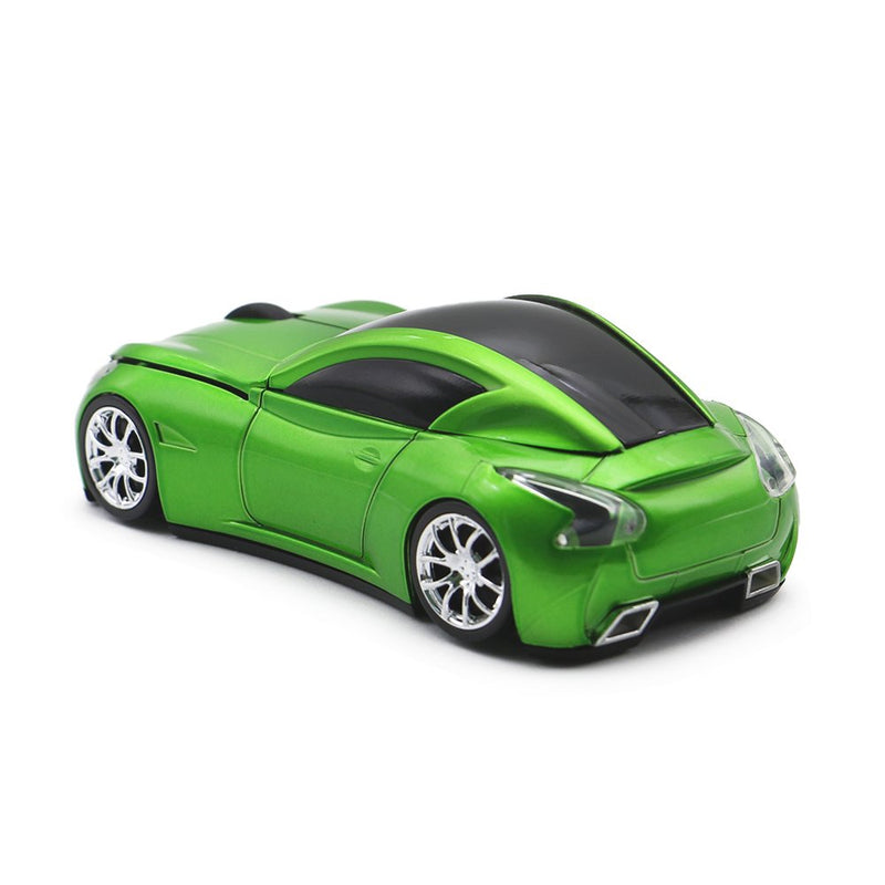 [Australia - AusPower] - MGbeauty Sports Car Mouse Wireless Mouse Computer Mice Laptop Optical Gaming Mouse Red (Green) Green 