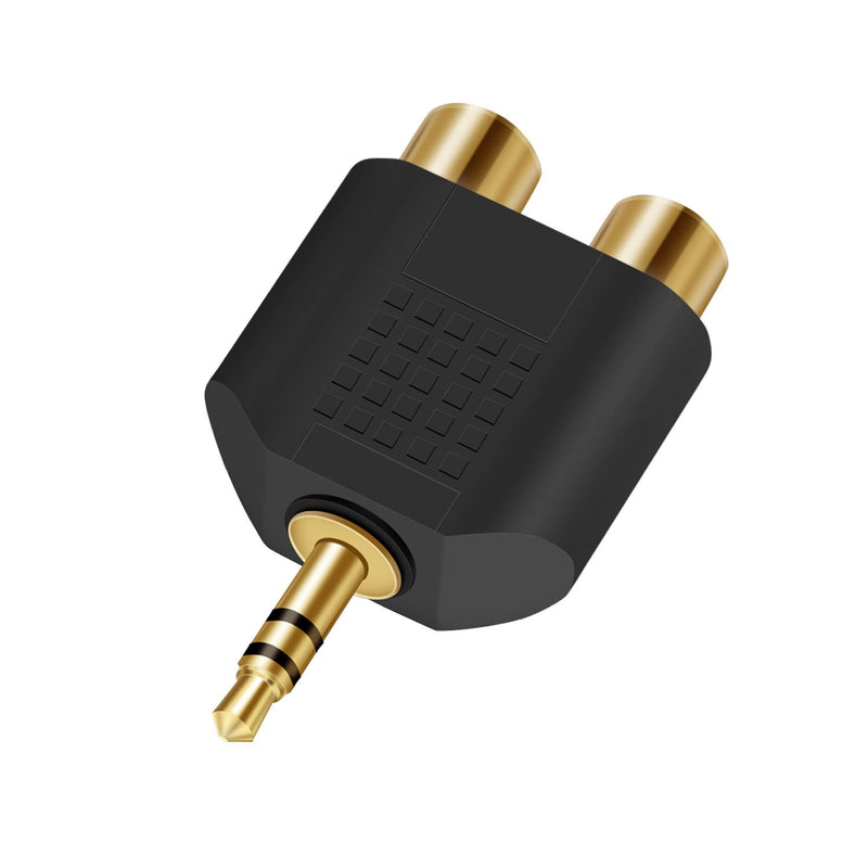 [Australia - AusPower] - 3.5 mm TRS to Dual RCA F (2-Pack),ANDTOBO 3.5mm Stereo Male to Dual RCA Female Audio Breakout Adapter 