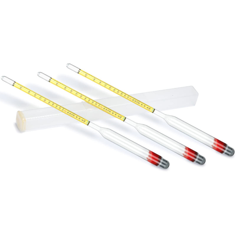 [Australia - AusPower] - Weewooday Hydrometer Alcohol 0-200 Proof & Tralle Alcohol Hydrometer for Liquor, Distilling Moonshine Alcoholmeter, for High Alcohol Proof (3 Pieces) 3 