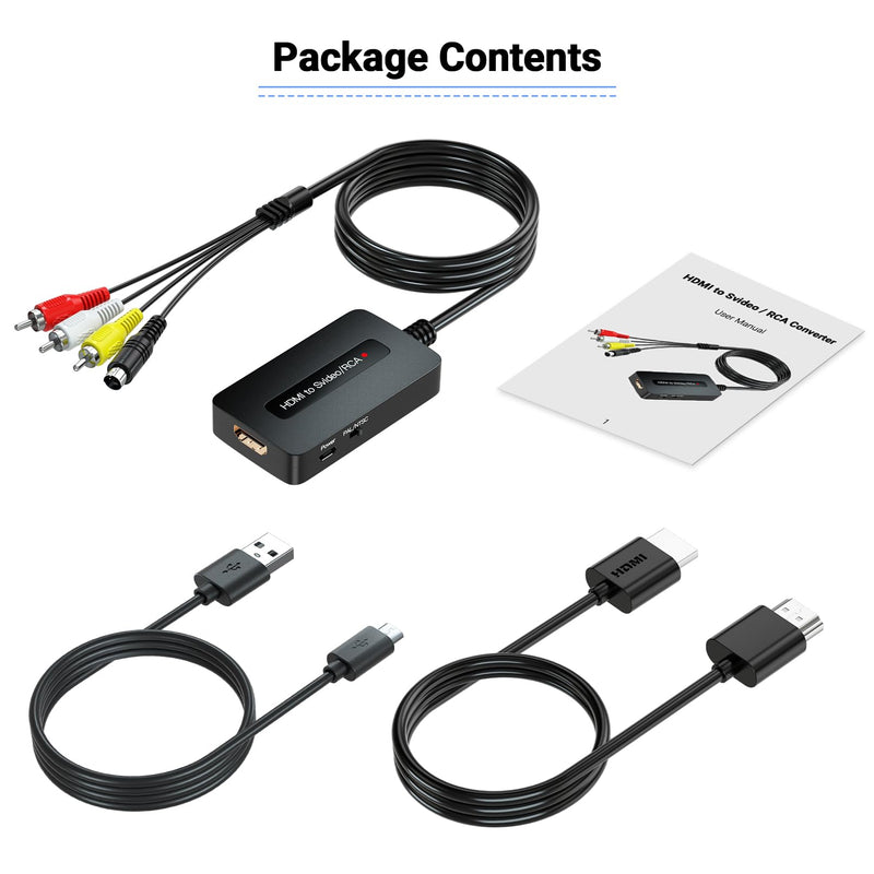 [Australia - AusPower] - TIXILINBI 1080P HDMI to Svideo RCA Converter, HDMI to Composite AV CVBS Converter, HDMI S-Video RCA Adpater for HDMI Devices to Display on Older TVs with Svideo/RCA 