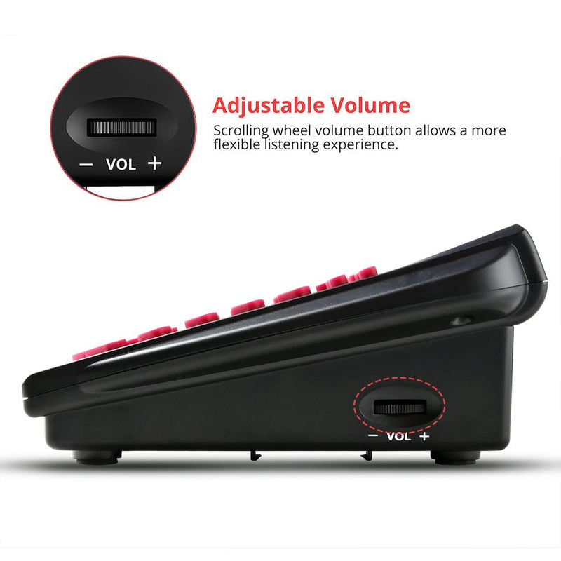 [Australia - AusPower] - AGPtEK Corded Telephone with Headset & Dialpad for House Call Center Office - Noise Cancellation HA0098 Rose Red 