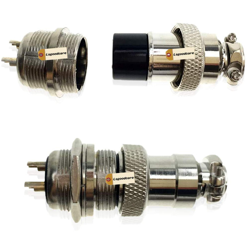 [Australia - AusPower] - Lsgoodcare 5PCS 10A 20MM 3 Pin Female Aviation Connector Socket Plug + 5PCS 10A 20MM 3 Pin Male Aviation Connector Socket Plug 3Pin 