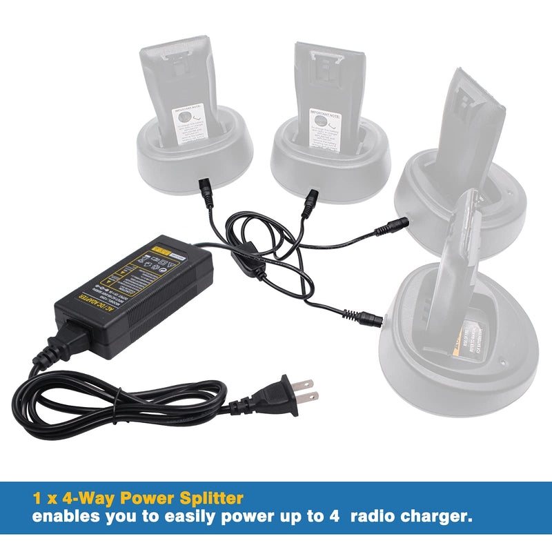 [Australia - AusPower] - 12V 5A AC/DC Adapter Charger Power Supply with 4 in 1 Plug for Motorola WPLN4137 WPLN4226 HTN9000 HTN9008B WPLN4232A WPLN4232 Radio Charger 