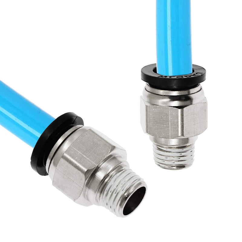 [Australia - AusPower] - TOUHIA Pneumatic Male Straight Push to Connect Fitting 12mm Tube OD x 1/4" NPT Thread - Pack of 5 