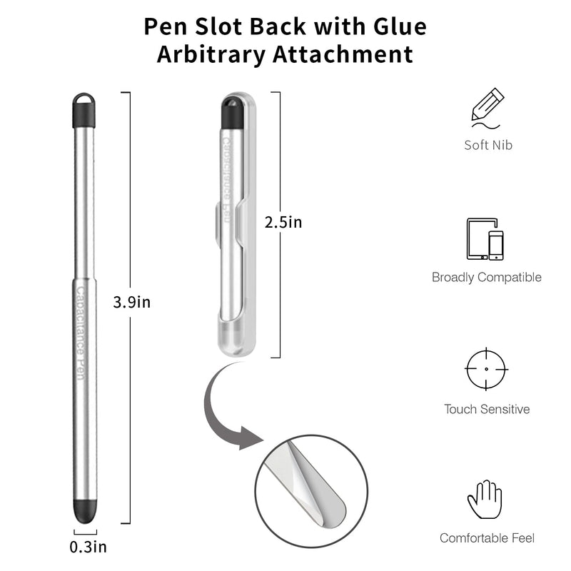 [Australia - AusPower] - LIULANZ Stylus Pens with Pen Slot for Touch Screens, High Precision Capacitive Universal Stylus for iPad iPhone Tablets Samsung Galaxy All Touch Screen Devices (Transparency) Transparency 