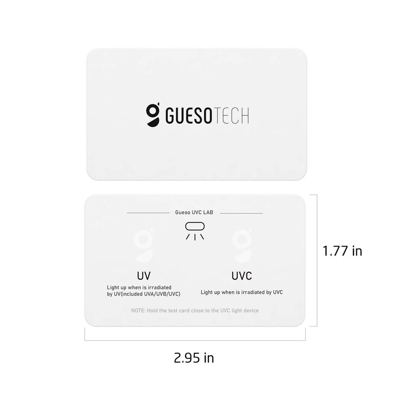 [Australia - AusPower] - GUESO UV Test Card, Premium UV-C Test Card UV Sanitizer Test Strips for All UVA/UVB/UVC Device: Phone Cleaner/UV Sterilizer Box/Handheld UVC Sanitier Wand (2-Pack) 