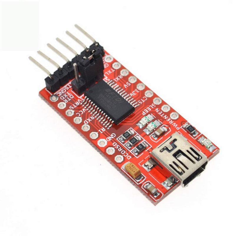 [Australia - AusPower] - Chironal 2PCS FT232R FT232RL FTDI Mini USB to TTL Serial Converter Adapter Module 5v 3.3v Breakout USB to Serial Mini USB to TTL Adapter Board for Arduino 