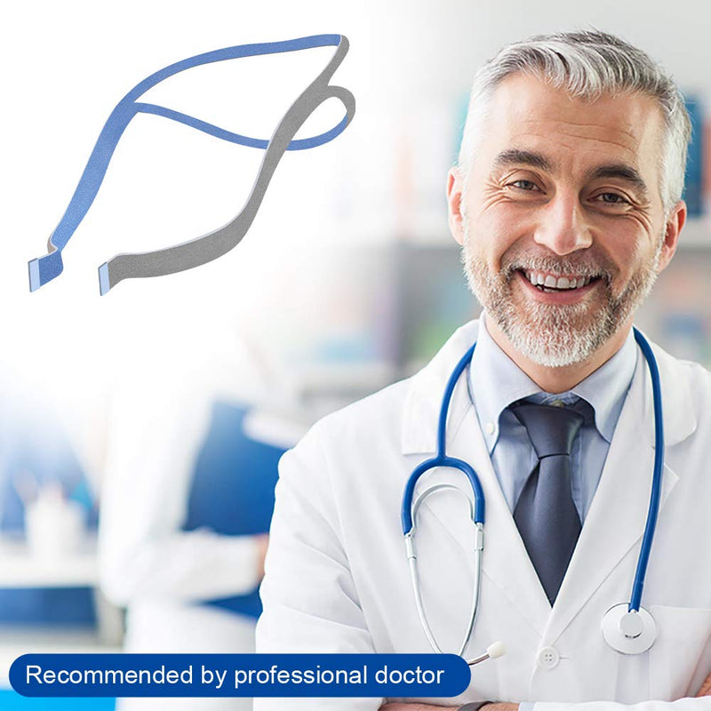 [Australia - AusPower] - Replacement Headgear Compatible with ResMed Airfit P10 Nasal Pillow Mask Straps Included 3 Super Elastic Straps and 6 Adjustment Clips(3 Pack) Blue 