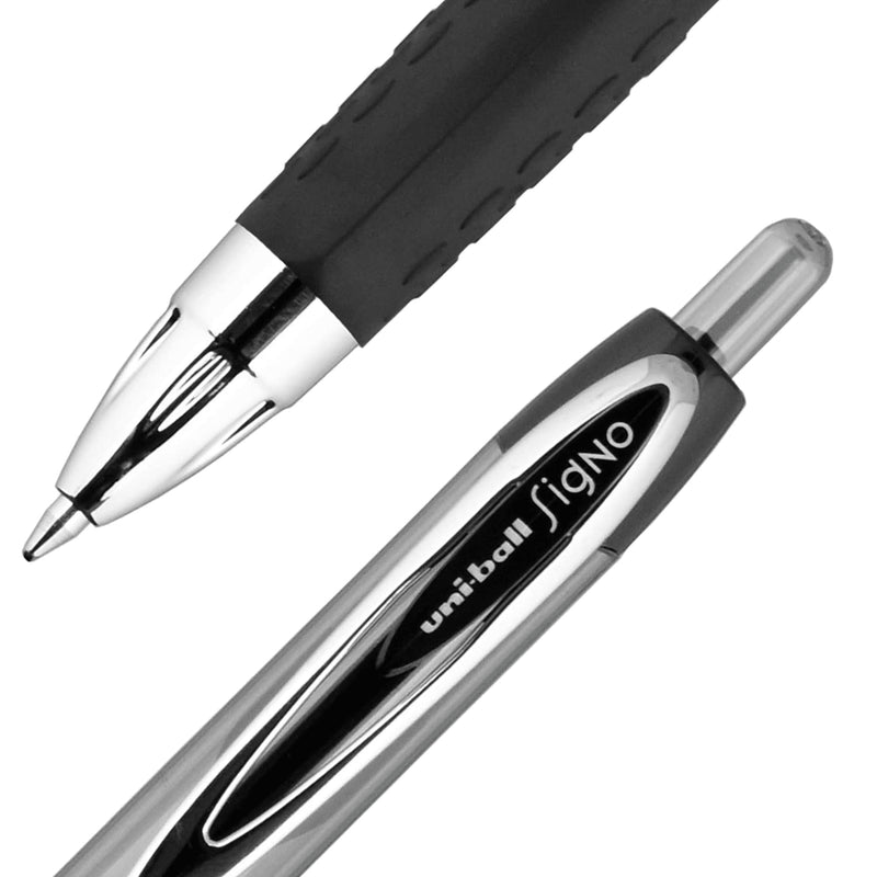 [Australia - AusPower] - Signo 207 Retractable Gel Pens, Medium .07mm, Includes 4 Black, 3 Blue, 1 Red 