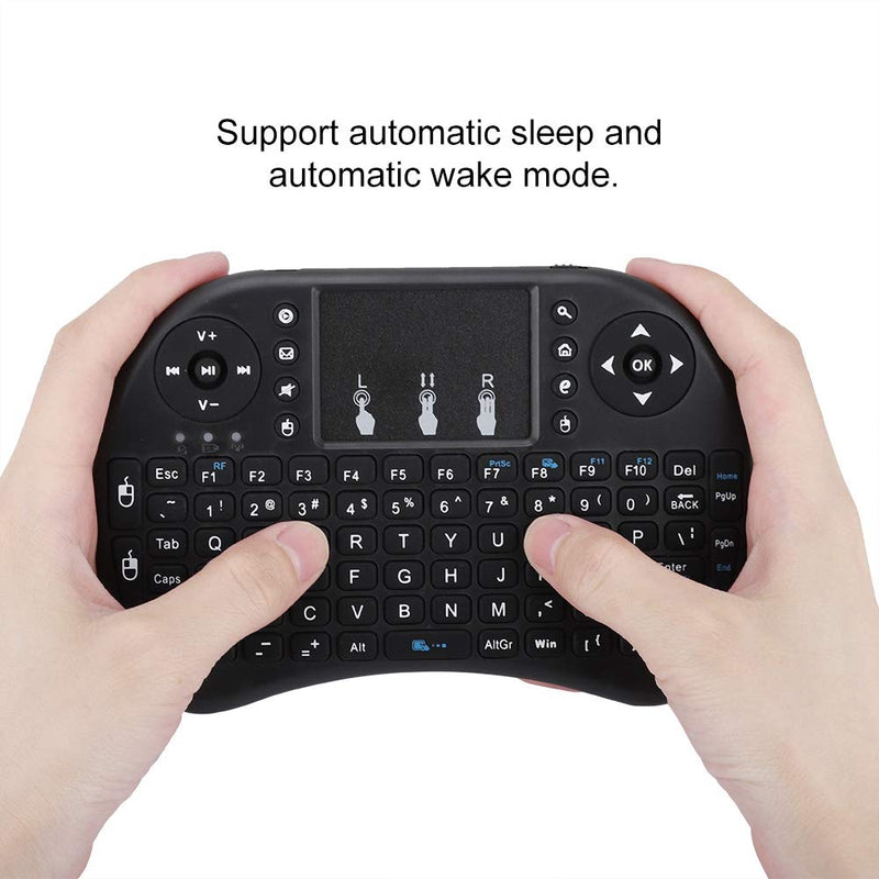[Australia - AusPower] - Mini Wireless Keyboard with Touchpad, Portable 2.4Ghz Wireless Handheld Keyboard Flying Mouse Wireless Keyboard for Home Multimedia for PC, Laptop, Smart TV, Windows, TV Box, etc 