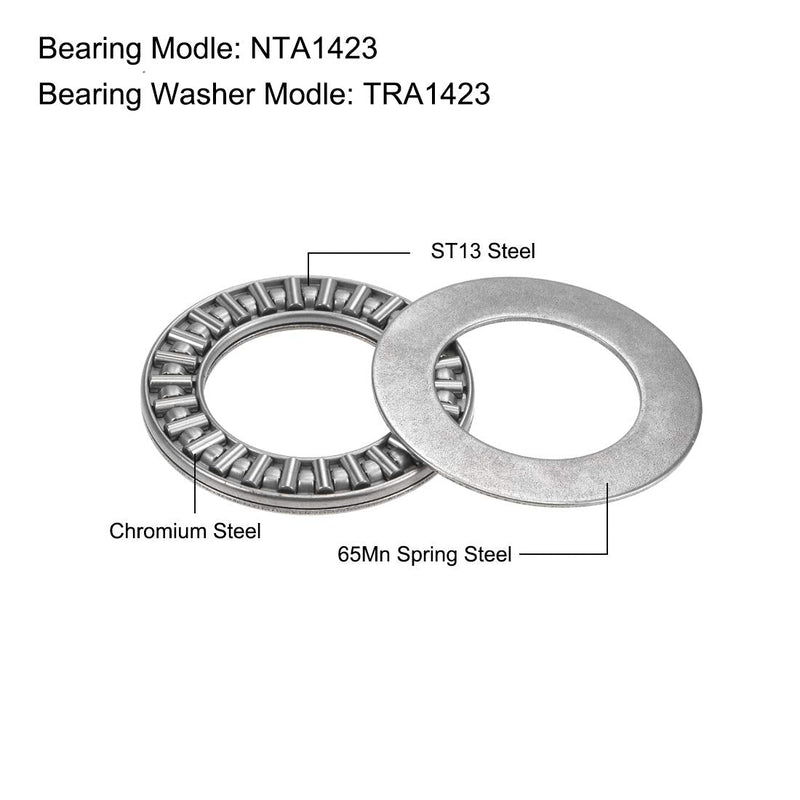 [Australia - AusPower] - uxcell NTA1423 Thrust Needle Roller Bearings with Washers 7/8" Bore 1-7/16" OD 5/64" Width 7/8"x1-7/16"x5/64" 