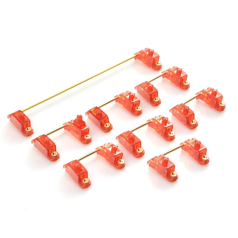 [Australia - AusPower] - Gold-Plated PCB Screw-in Stabilizers， 2u 6.25u 7u，Keyboard Stabilizers ，with Nylon Washers （Golden Wire+Red 60/87 Keyboard） Golden wire+ Red 60/87 Set 