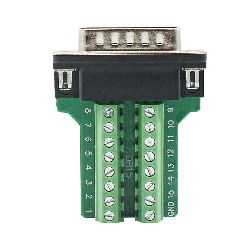 [Australia - AusPower] - DB15 Breakout Connector Female Adapter 15-pin Port Adapter to Terminal Connector Signal Module with case(Female Connector, Screw with case) Female Connector, Long bolts With case 