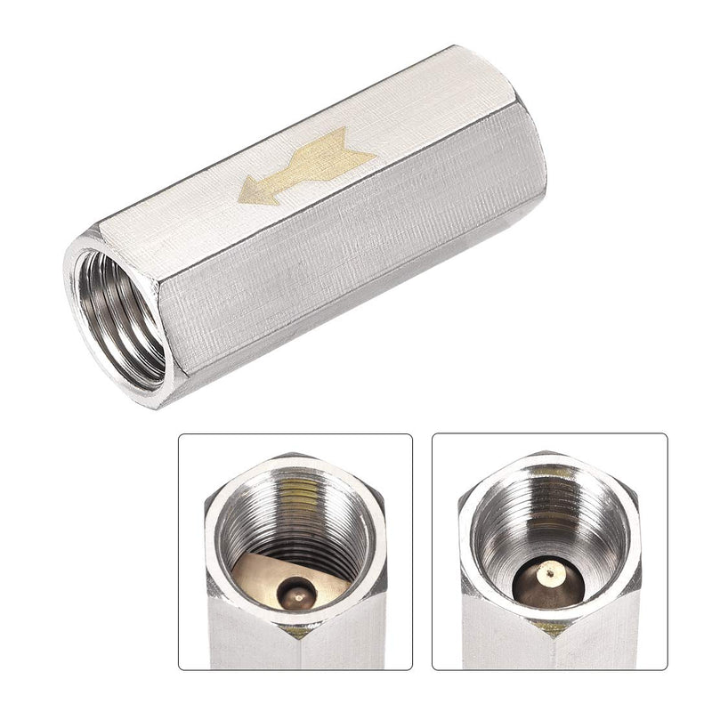 [Australia - AusPower] - uxcell One Way Air Check Valve G 1/4" Female Threaded Full Port Check Valve 2Pcs G 1/4" 