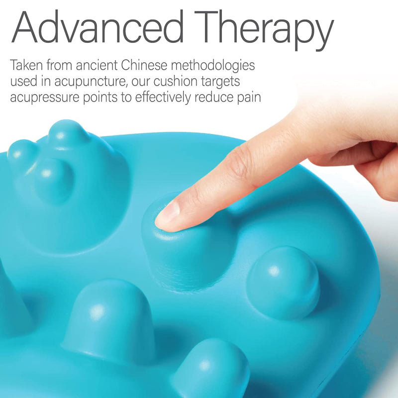 [Australia - AusPower] - Kanjo Acupressure Neck Pain Relief Cushion | Cervical Traction Device & Acupressure Cushion for Muscle Tension & Relaxation | Helps Relieve Neck & Shoulder Pain | FSA & HSA Eligible | Blue Original Neck Cushion - Blue 