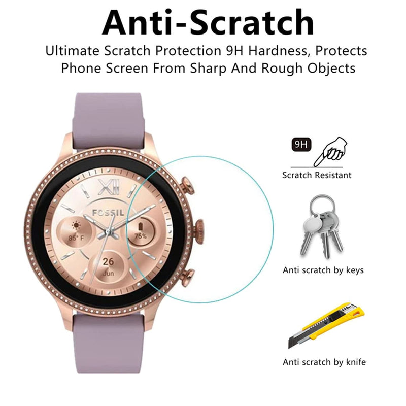 [Australia - AusPower] - VIESUP for Fossil Gen 6 42mm Screen Protector Tempered Glass - [2PACK] High Clear Classic Anti Shock & Scratch Military Grade Screen Protective Film for Fossil Gen 6 42mm Smartwatch 