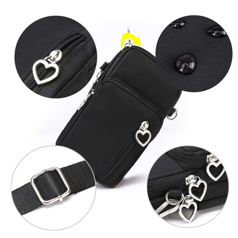 [Australia - AusPower] - Outdoor Sweat-Proof Running Armbag Cross-Body Shoulder Casual Wallet Purse Crossbody Bag Gym Fitness Cell Phone Key Holder for iPhone 13 12 Pro Max Xs Max/Xr,Galaxy Note 10,Huawei P30 Pro,Black Pattern22 