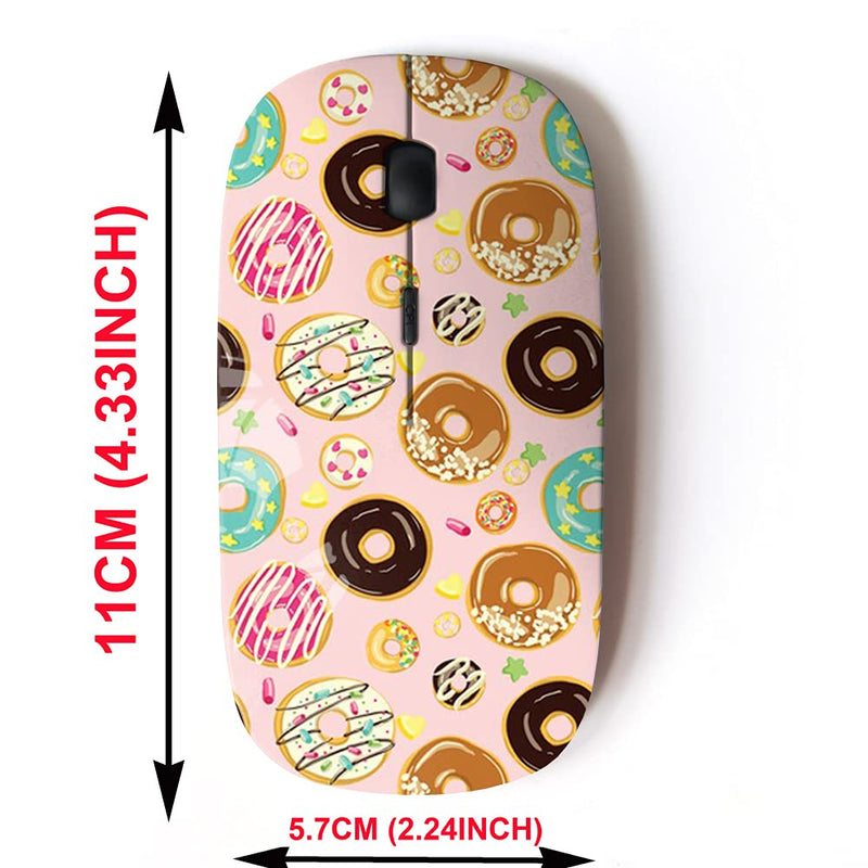 [Australia - AusPower] - 2.4G Wireless Mouse with Cute Pattern Design for All Laptops and Desktops with Nano Receiver - Glazed Donuts Bakery 