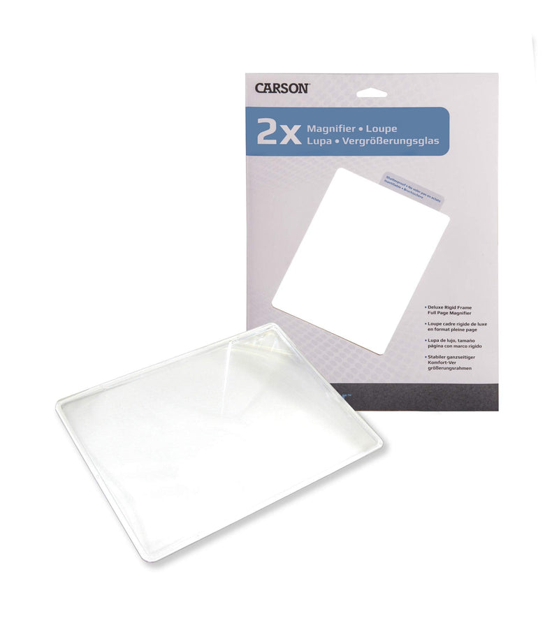 [Australia - AusPower] - Carson 2X Power Rigid Frame 8.5x11 Inch Page Magnifier for Reading Newspapers, Magazines, Books and More (DM-21) Single Pack 