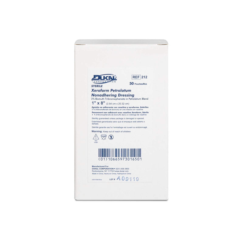 [Australia - AusPower] - Dukal Xeroform Petrolatum Gauze, Sterile, 1" W x 8" L (Box of 50), 212 