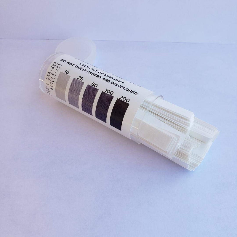 [Australia - AusPower] - Professional Grade Hydrion Chlorine Test Strips (CM-240V) Plus Dispenser/Chart, 10-200, PPM 