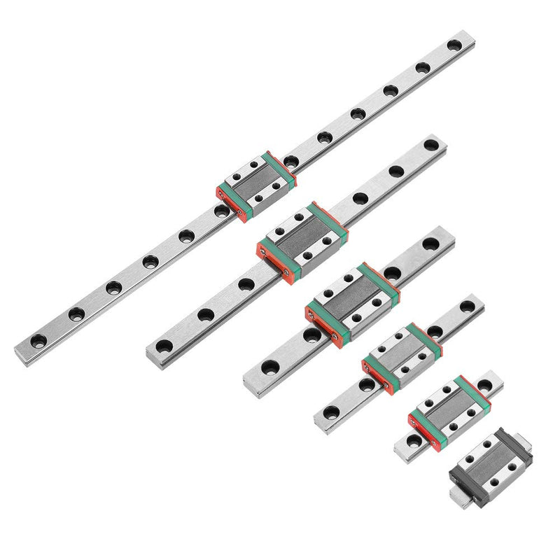 [Australia - AusPower] - LML9B 9mm Linear Rail Mini Bearing Steel Guide Rail Slide Rail+ Slide Block Variety Length (55mm) 55mm 