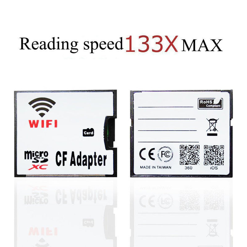 [Australia - AusPower] - QUMOX Micro SD Card TF to WiFi CF CompactFlash Memory Card Adapter for DSLR Camera 