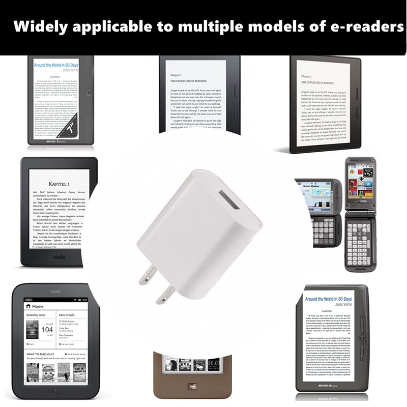 [Australia - AusPower] - UL Listed,Yuxh 5V USB Plug 1.5A Power Adapter Compatible for Smartphone,Kindle eReaders,Fire Tablets,Camera,Drone,LED Desk Lamp,Wireless Game Controller,Rechargeable Toys white 