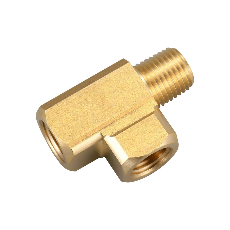 [Australia - AusPower] - Litorange 2 PCS Metals Brass Pipe Fitting Barstock Male Branch Tee T Adapter 3/8" NPT Female x 3/8" NPT Male x 3/8" NPT Female (Pack of 2) 2PCS 3/8" Fx 3/8"M x 3/8"F Tee 