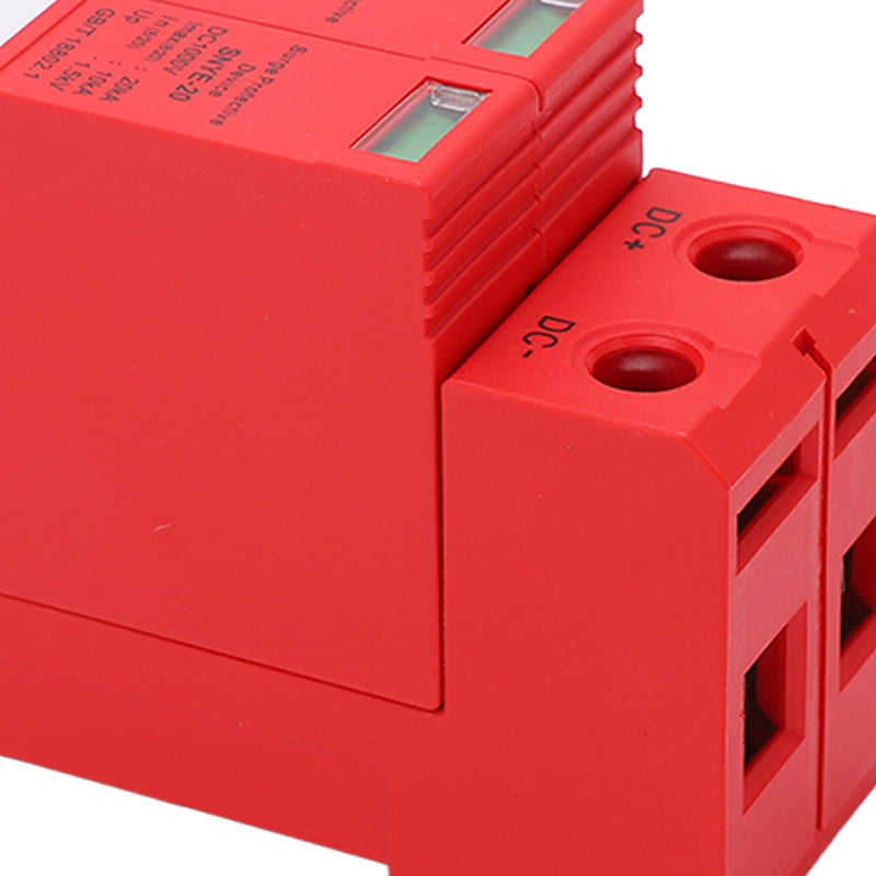 [Australia - AusPower] - 1.5KV 20KA DC PV Surge Protector Surge Protection Breaker Device Lightning Protection Circuit Breaker Quick Response Fault Indication 35mm Electrical Guide Rail Installation (2P) 2P 