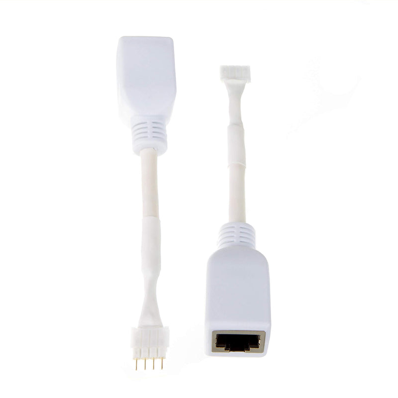 [Australia - AusPower] - Litcessory RJ45 to 4-Pin Ethernet Cable Adapter for LIFX Z Lightstrips (4 Pack - Two Pairs, White) 4 Pack - Two Pairs 