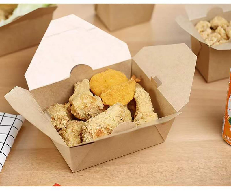 [Australia - AusPower] - S S'DENTE Take Out Food Containers Microwaveable Kraft Brown Take Out Boxes 1050 ML (10 Pack) 
