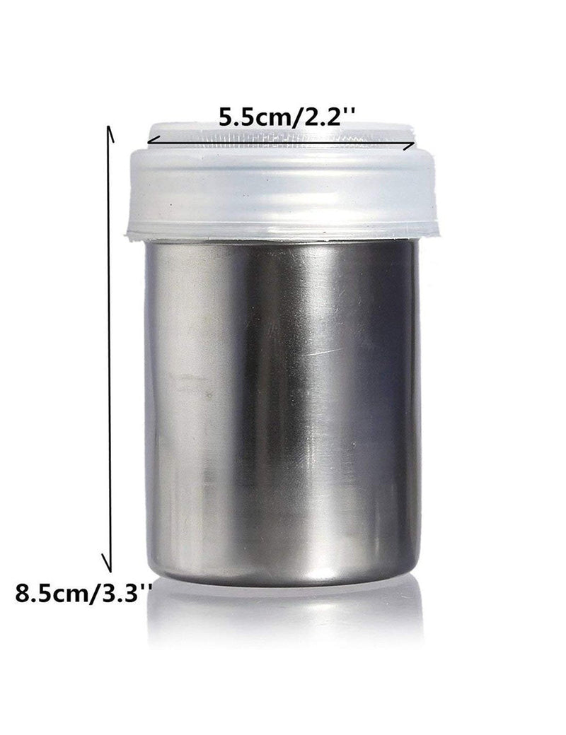 [Australia - AusPower] - HANSGO 2 Set Powder Suger Shakers, Stainless Steel Powder Shaker Mesh Shaker Powder Cans for Salt Coffee Cocoa Cinnamon Powder Seasoning Cans with Lid 
