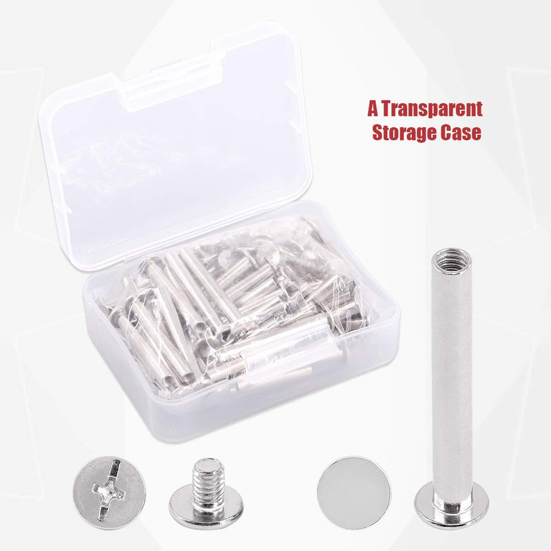 [Australia - AusPower] - Hilitchi 50 Sets M5 x 40mm Phillips Chicago Screw Posts Binding Screws Assortment Kit for Scrapbook Photo Albums Binding, Leather Repair M5 x 40mm-50Sets 