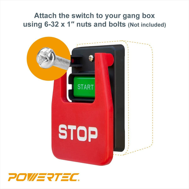 [Australia - AusPower] - POWERTEC 71007 110 V to 220V Paddle Switch for Power Tools 