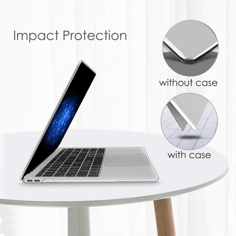 [Australia - AusPower] - Fintie Case for MacBook Air 13 Inch A2337 (M1) / A2179 / A1932 (2021 2020 2019 2018 Release) - Snap On Hard Shell Case Cover for New MacBook Air 13 Retina Display with Touch ID, Crystal Clear A-Crystal Clear 