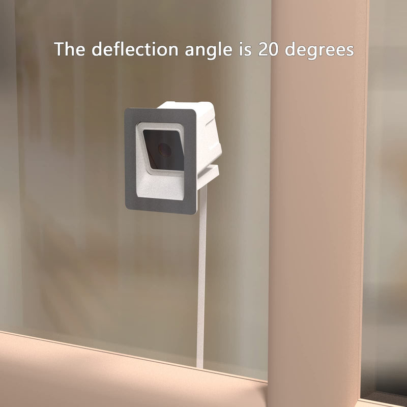 [Australia - AusPower] - Teccle Angled Window Mount for Wyze Cam V3, 20 Degrees Tilt (Up/Down/Left/Right), Through Window Use Cam v3, Helps You Watch Front Yard and Driveway (White/Pack of 2) 20° tilt window mount white/Pack of 2 
