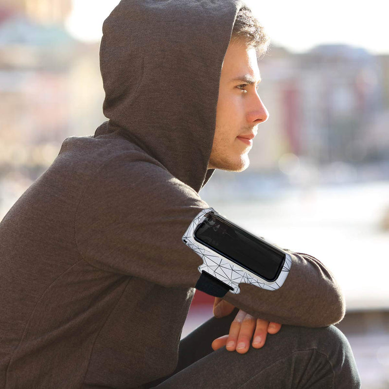 [Australia - AusPower] - Snailman Running Phone Holder Sports Armband. iPhone Cell Phone Arm Bands, Runners, Jogging, Cycling, Walking, Exercise & Gym Workout. Cell Case for iPhones, Galaxy & More! Fits All Phones (Geometry) Geometry 