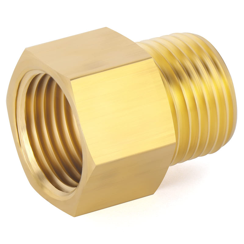 [Australia - AusPower] - GASHER 5PCS Brass Pipe Fitting, Reducer Adapter, 1/2-Inch Male Pipe x 1/2-Inch Female Pipe 1/2" MNPT x 1/2" FNPT 5 