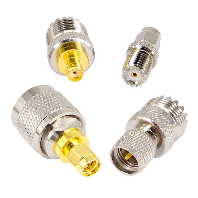 [Australia - AusPower] - onelinkmore 20 Type Set UHF PL259 SO239 Mini UHF Adapter Kits UHF to SMA/BNC/MCX/FME/F/TNC/Mini UHF RF Coaxial Adapter Male Female Coax UHF VHF HF Radios Adapter Connector Kit … Black 