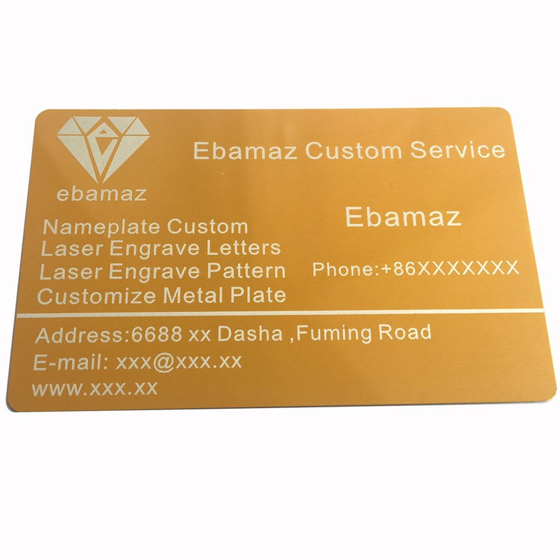 [Australia - AusPower] - Ebamaz Thin 100PCS Aluminum Alloy Metal Card Plate 3.4 X2.13X0.008 inch for Laser Engrave (Silver, Blank)) Silver, Blank 